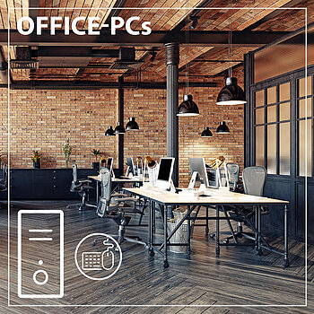 modern office interior design. Loft concept 3d rendering