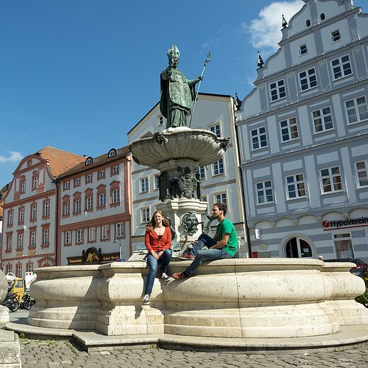 Willibaldsbrunnen Marktplatz Eichstätt